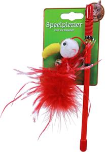 Gebr de boon Kattenspeelgoed hengel featherbird rood - 