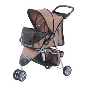 hondenwagen, comfortabele hondenbuggy, lichtgewicht, 4 wielen, eenvoudig opvouwbaar, geschikt voor kleine honden, 4 kleuren | Aosom.nl