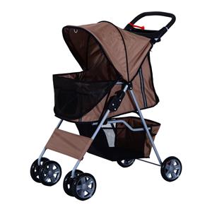 PawHut hondenbuggy, lichtgewicht en opvouwbaar, comfortabel voor huisdieren, 4 kleuren, 3/4 wielen, ideaal voor wandelingen | Aosom.nl