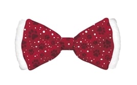 Plenty Gifts Kerst Vlinderstrik Hond Satin Rood Small