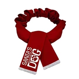 Plenty Gifts Kerst Sjaal Santa's Favourite Dog Rood S
