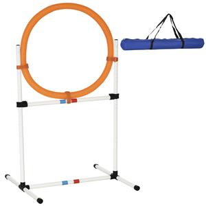 PawHut Hondentrainingsset, springring voor behendigheidstraining, inclusief PE-draagtas, eenvoudig op te zetten, voor alle hondenrassen, | Aosom.nl