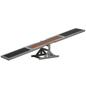 PawHut hondenschommel, duurzame kwaliteit, ideaal voor hondensport, weerbestendig, 180 x 30 x 30 cm, grijs, bruin | Aosom.nl