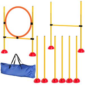 PawHut 4-Delige Agility-Set voor Honden met Vulbare Basis voor Training