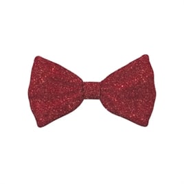Plenty Gifts Kerst Vlinderstrik Hond Met Glitters Rood Large