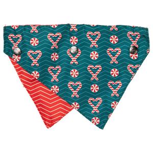 FuzzYard Honden Bandana en Strik Heart Candy Canes M/L