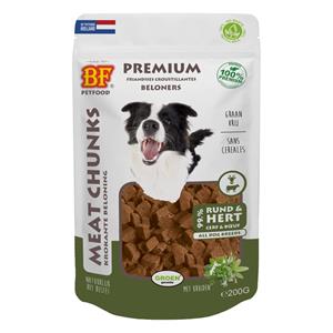 BF Petfood 12x  Meat Chunks Rund - Hert 200 gr