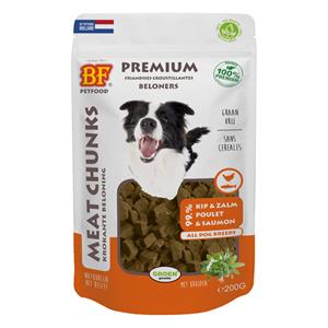 BF Petfood 12x  Meat Chunks Kip - Zalm 200 gr