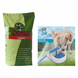 Cavom Compleet Hondenvoer&Afp Waterbak Pakket