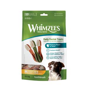 Whimzees 6x  Hondensnack Tandenborstel Medium 12 stuks