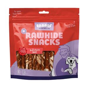 Braaaf 10x  Rol Sticks Hondensnack Vlees - Vis 12 cm 250 gr