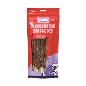 Braaaf 10x  Rol Sticks Hondensnack Eend 25 cm 240 gr