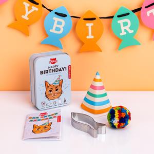 Kikkerland Happy Birthday Blikje Voor Katten