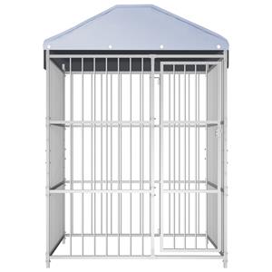 VidaXL Hondenkennel voor buiten met dak 150x150x200 cm