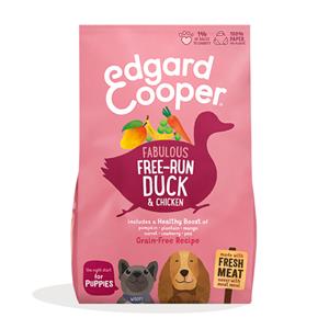 Edgard&Cooper 4x  Hondenvoer Puppy Scharrelkip - Scharreleend 2,5 kg