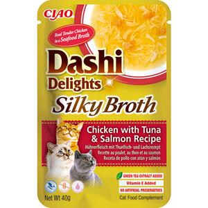 Inaba Dashi Delights Silky Broth kat Kip met Tonijn en zalm