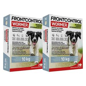 Frontcontrol 2x  Wormer Ontworming Tabletten Hond 2 tabletten