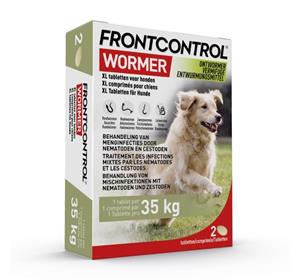Frontcontrol Wormer Ontworming Tabletten Hond XL 2 tabletten
