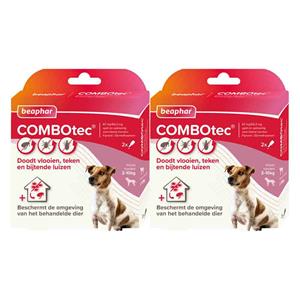 Beaphar 2x  Combotec Anti Teken- en Vlooiendruppels Hond 2-10 kg 2 pipetten