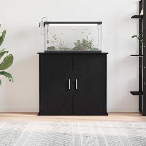VidaXL Aquariumstandaard 81x36x73 cm spaanplaat zwart eikenkleurig