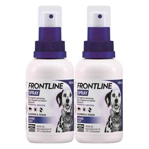 Frontline 2x  Anti Vlooien En Teken Spray 100 ml