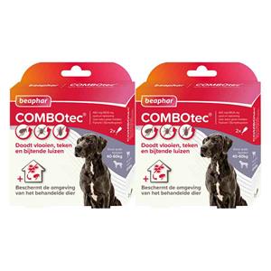 Beaphar 2x  Combotec Anti Teken- en Vlooiendruppels Hond 40-60 kg 2 pipetten