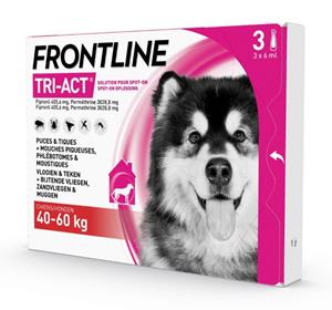 Frontline Tri-Act Anti Vlooien en Teken Druppels XL 3 pipetten