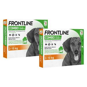 Frontline 2x  Combo Spot On Anti Vlooien en Teken Druppels Hond 2 - 10 kg 6 pipetten