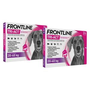 Frontline 2x  Tri-Act Anti Vlooien en Teken Druppels L 3 pipetten
