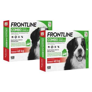 Frontline 2x  Combo Spot On Anti Vlooien en Teken Druppels Hond vanaf 40 kg 6 pipetten