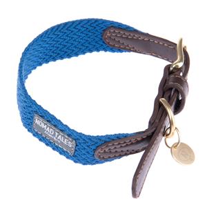 Nomad Tales Halsband  Bloom, sapphire - Maat XL: 52 - 58 cm Halsomvang, B 38 mm