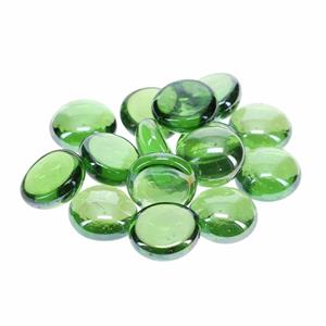Aqua D'ella Glazen kiezelstenen 17-19MM - 300 Gram Donkergroen