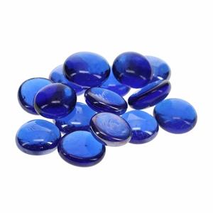 Aqua D'ella Glazen kiezelstenen 17-19MM - 300 Gram Donkerblauw