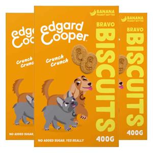 Edgard&Cooper 3x  Adult Biscuit Banaan&Pinda 400 gr