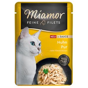 Miamor 6x 100g  Fijne Filets in Saus Puur Kip natvoer voor katten