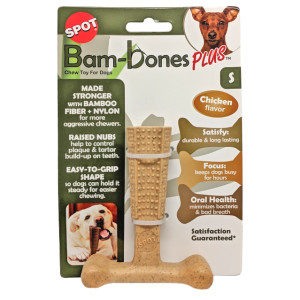Spot Bam-Bones Easy Grip veilig kauwbot hond (kipsmaak) S