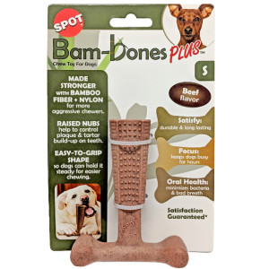 Spot Bam-Bones Easy Grip veilig kauwbot hond (rundsmaak) M