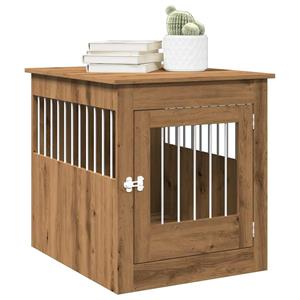 VidaXL Hondenbench 64,5x80x71 cm bewerkt hout artisanaal eikenkleur
