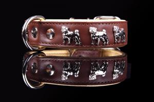 Hondenbed.nl Leren halsband Mopshond