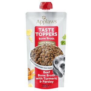 Applaws Taste Toppers Pouch 6 x 200 ml Hondenvoer - Runderbeenderbouillon met Kurkuma & Peterselie