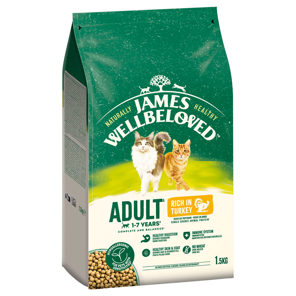 James Wellbeloved Adult Cat Hypoallergenic Kalkoen & Rijst - 1,5 kg