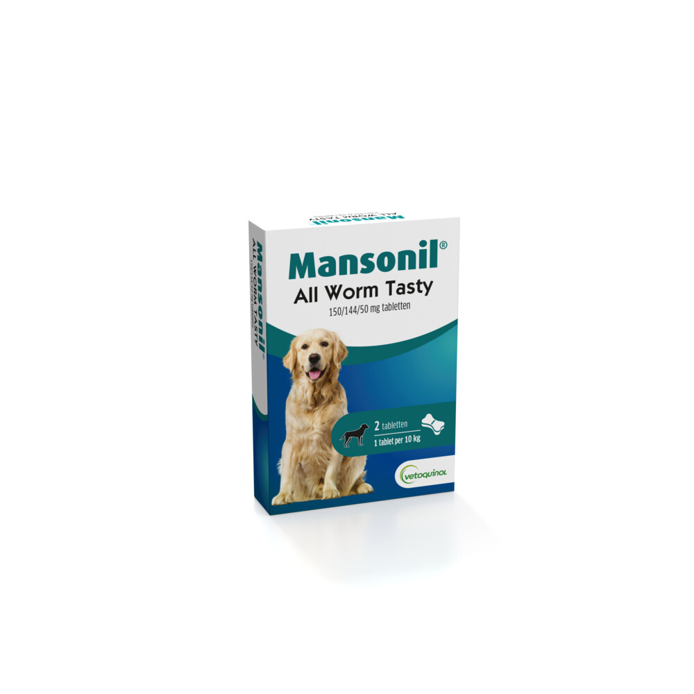 Mansonil All Worm Dog Tasty Bone 2 tabletten