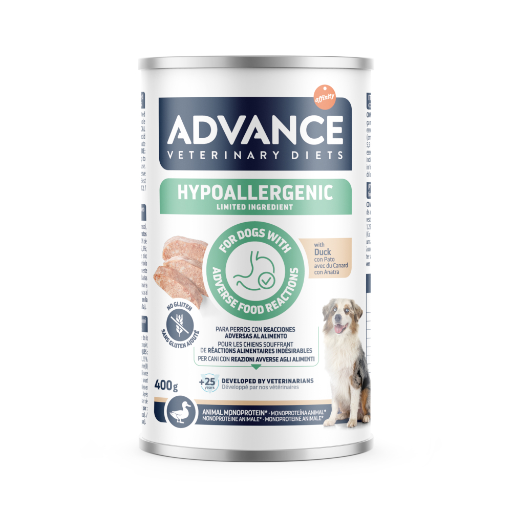 Affinity Advance Veterinary Diets 400 g Advance Veterinary Diets Hypoallergenic Eend natvoer voor honden