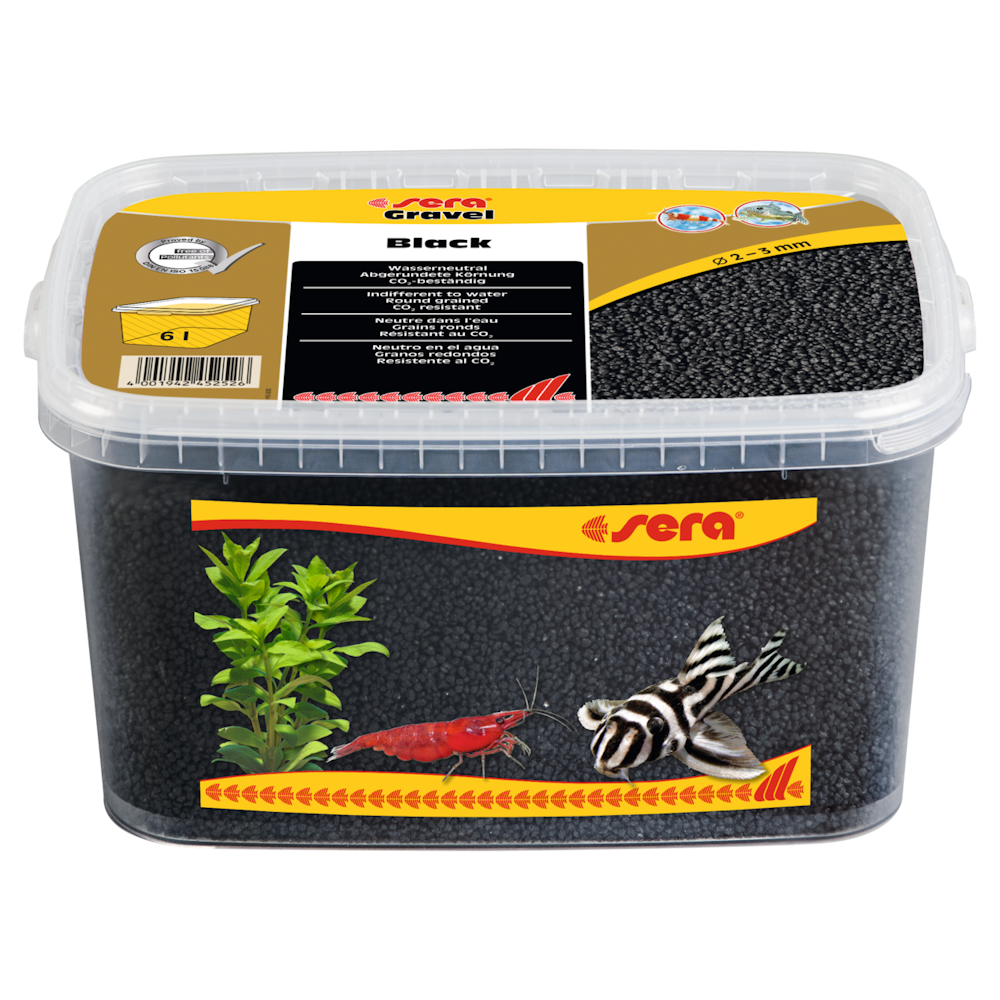 Sera Gravel Black 2-3MM 6.000ML