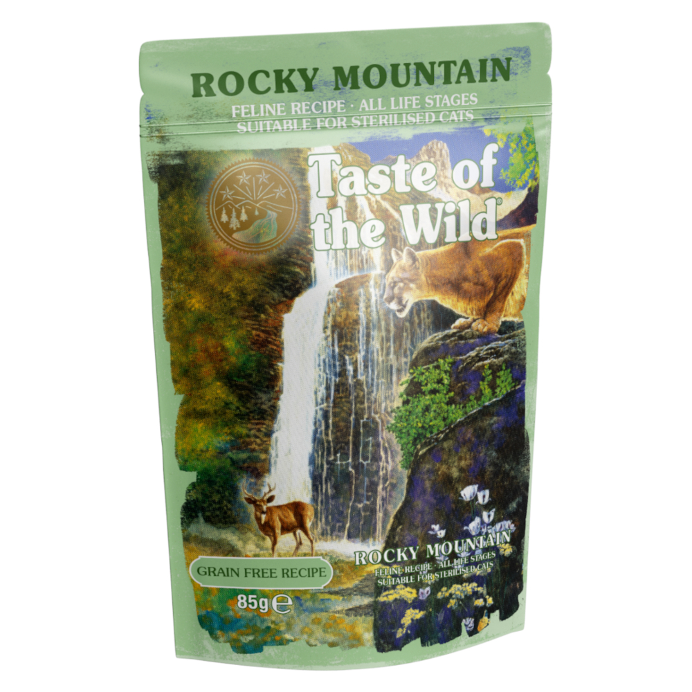 Taste of the Wild 12x85g  Rocky Mountain met kip natvoer voor katten