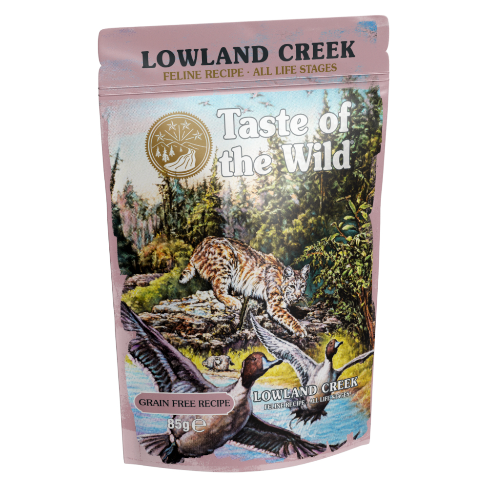 12x 85g  Lowland Creek met kalkoen natvoer voor katten