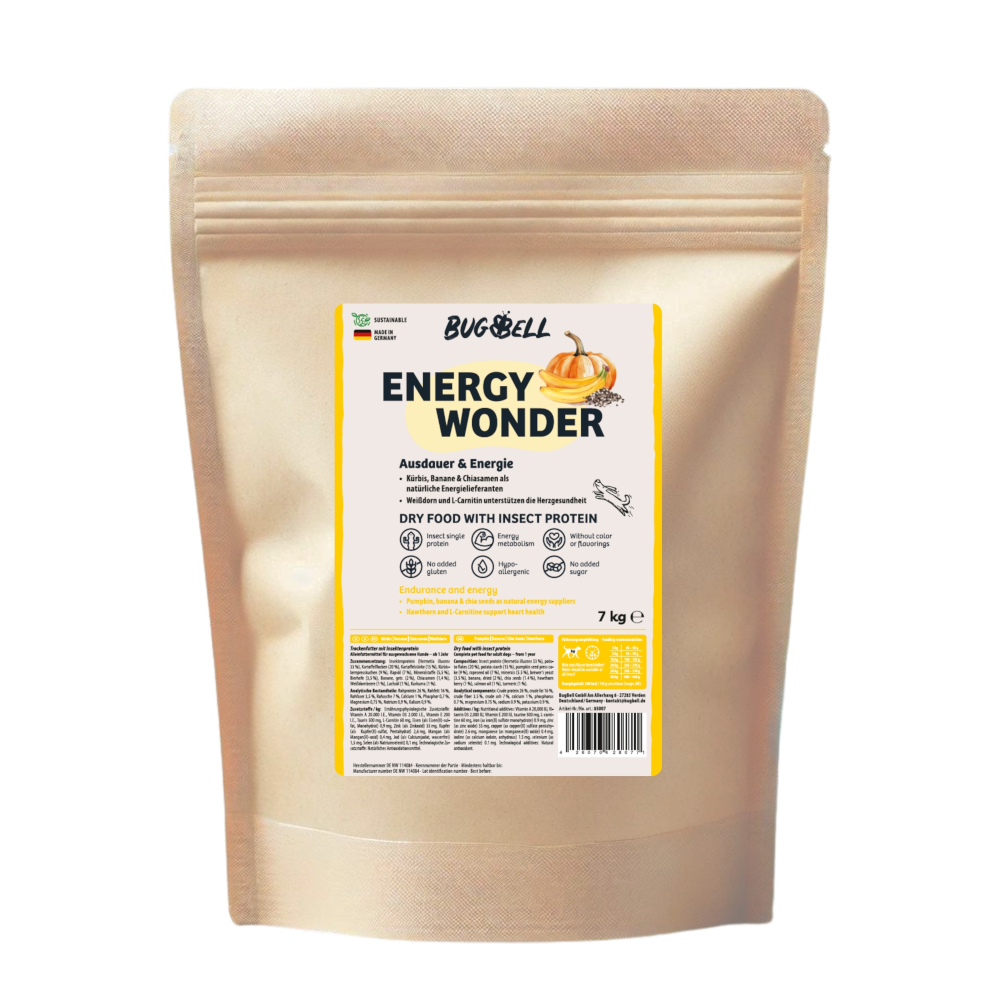 BugBell 7kg  droogvoer Adult Yellow Energy Wonder droogvoer voor honden