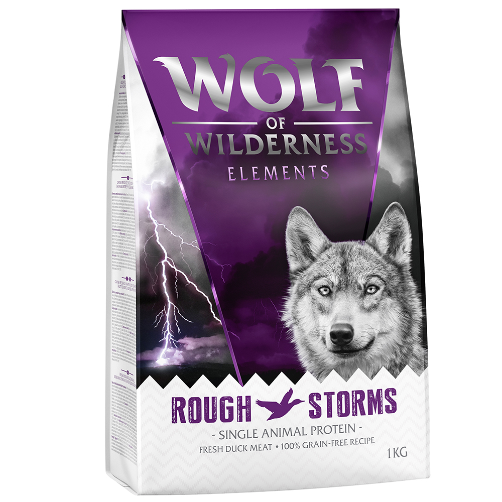 Wolf of Wilderness 1kg Rough Storms Eend  Hondenvoer