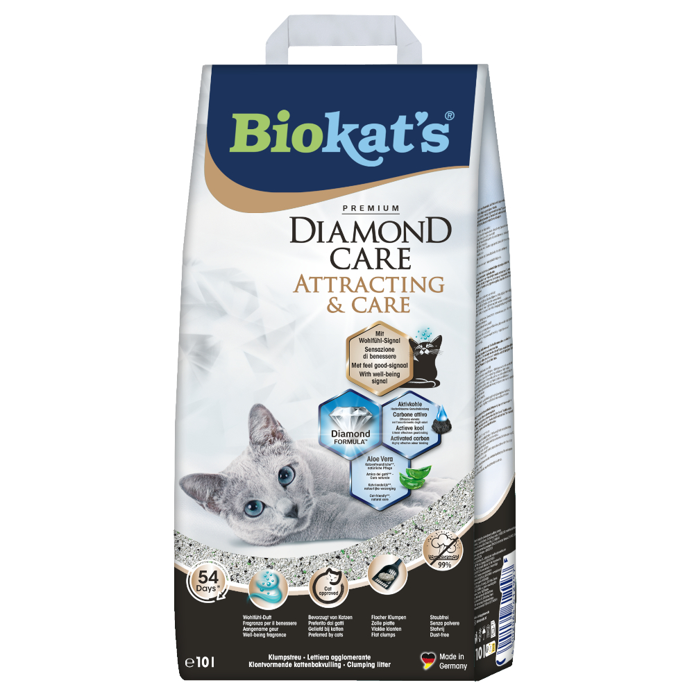 BioKat's Diamond Care Attracting & Care - 10L kattenbakvulling