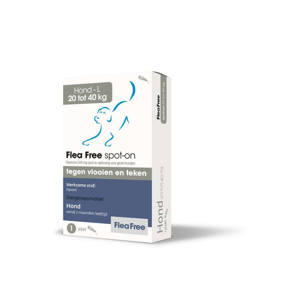 Flea Free Spot-On Anti Vlooien en Teken Druppels Hond 20-40 kg